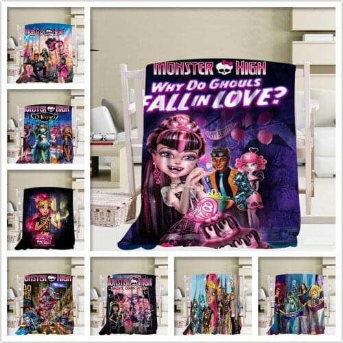 New Arrival Custom Monster High Blanket Sofa New Blanket Portable Soft Blanket Bed Plane Travel Adult Home Blanket
