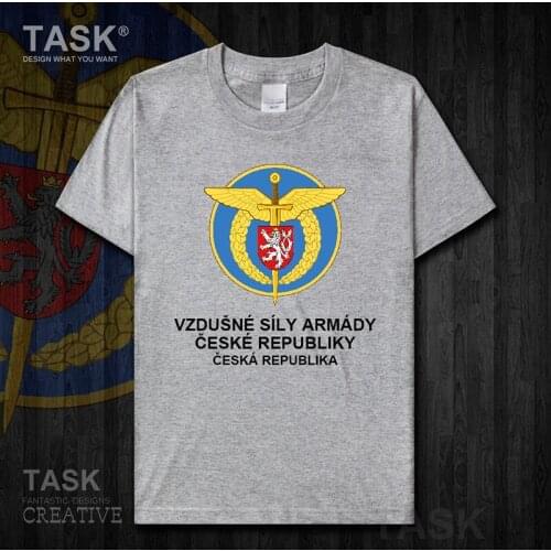 Air Force Czech Republic Czechia CZE CZ clothes Short sleeve new Tops t shirt country casual jerseys Army Tactical Military 01
