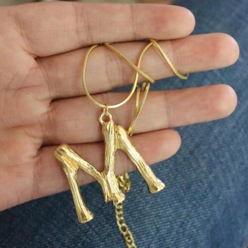 Big Letter Name Necklace Charm Women Statement Gold Color Alphabet Long Necklace Trendy Jewelry Best Friend Gift Pendants Bijoux