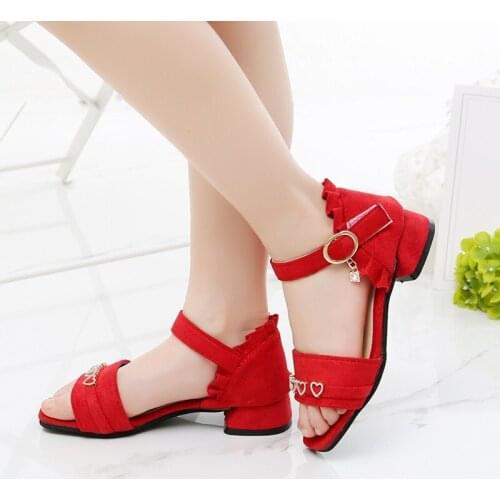 Children School Shoes Big Girl Beach Gladiator Sandals For Kids Summer Shoe Little Girl Wedges Fashion Rhinestone Sandals 8 Year