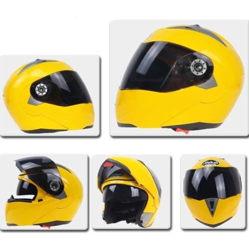 JIEKAI Cool Double Visor Motorcycle Helmets Modular Cover Up Motocross Helmet Race Double Capacete Lens Motorcycle Helmet