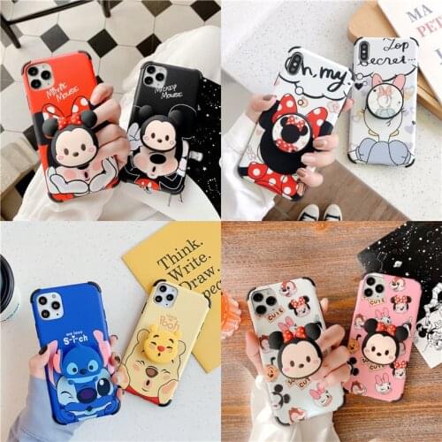 DISNEY 2021 Minnie Silicone Case for IPhone 11 Pro Xs Max iPhone SE 2020 6 6S 7 8 Plus Official Liquid Silicon 360 Full Cover
