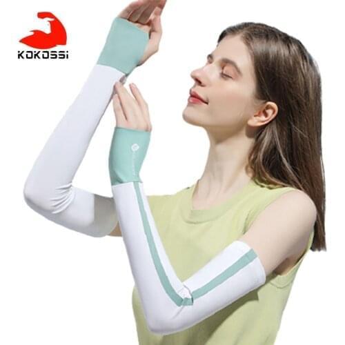 KoKossi Sports Sleeves Sun Protection Breathable Cold Feeling Soft Outdoor Fishing Running Walking Cycling Picnic Sports Women