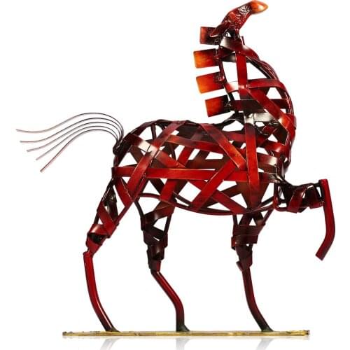 Tooarts Cool Metal Sculpture Metal weaving house Home Furnishing Articles Handicrafts Home Decoration