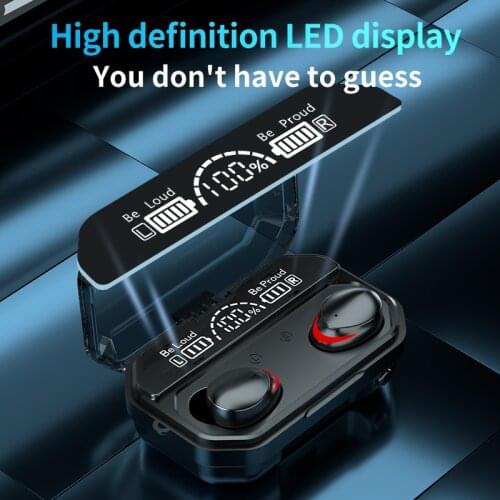 TWS Bluetooth 5.1 Earphones 2000mAh Charging Box Wireless Headphone 9D Stereo Sports Waterproof Earbuds Headsets With Microphone