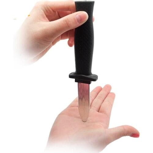 18cm Horrible Plastic Retractable Knife SLIDE IN Blade Cutter Dagger Toy Joke Fake Trick Toy Knife Halloween Props