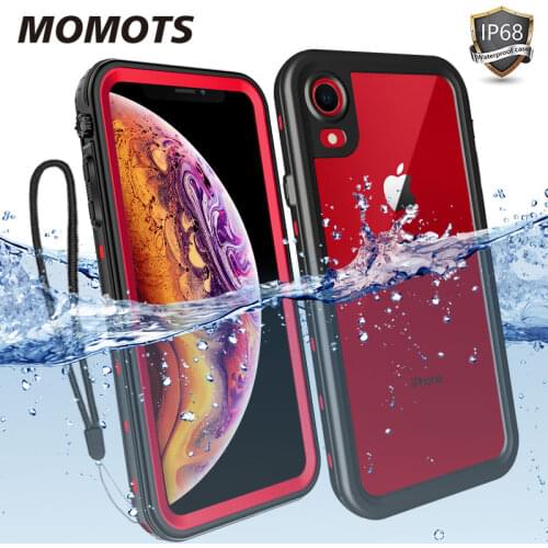 MOMOTS Waterproof Shockproof Case for iPhone 11 Pro MAX X XR XS MAX 360 Full Protection Cover Swimming Diving Case