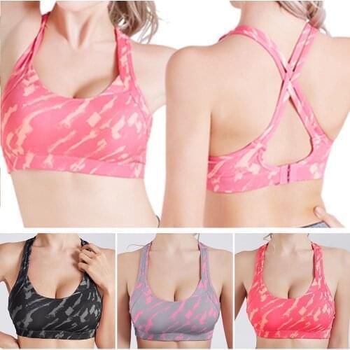 Cross Strap Back Women Sports Bra Professional Quick Dry Padded Shockproof Gym Fitness Running Yoga Sport Brassiere Tops