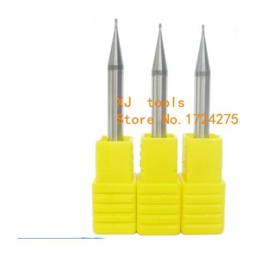 1PCS 2F-0.2-0.9, 0.2mm-0.9mm Micro Grain Tungsten Carbide Square End Mill 2 flutes HRC55 CNC Milling Cutters Router Bits