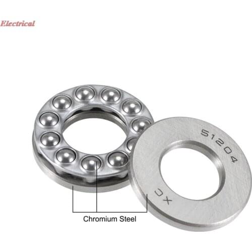 1pc Carbon Steel Ball Thrust Bearing 51204 20mm x 40mm x 14mm 51205 26mm x 47mm x 15mm