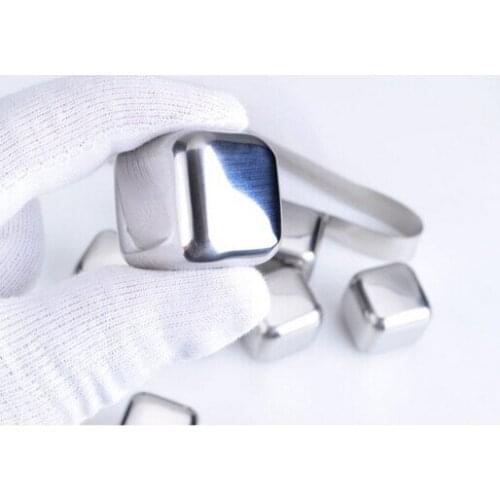 100pcs/lot DHL Fedex Free Shipping Stainless Steel Whiskey Stones Ice Cubes Soapstone Glacier Cooler Stone