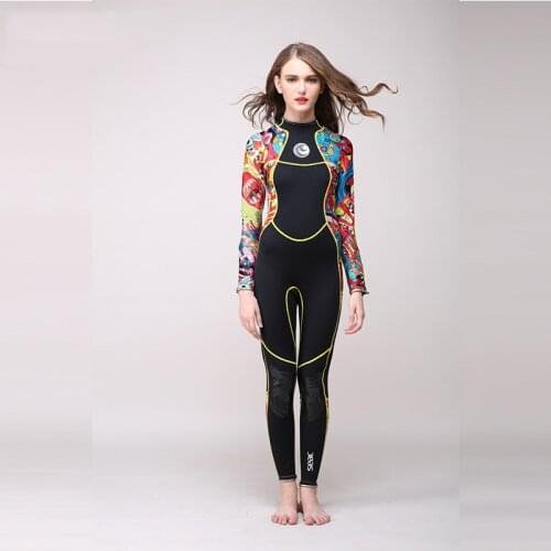 2017 Hot Sale Long Sleeve 3mm Neoprene Swimwear Rashguard One Piece Wetsuit Women Surfing Diving Suit One-piece Wet Suits