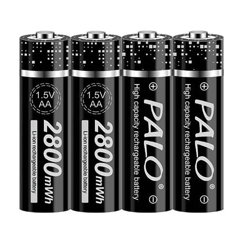 4pcs 1.5V AA lithium battery 2800mWh stable voltage rechargeable battery AA 1.5V lithium ion battery for shaver, toy, camera