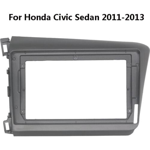 9 inch Car Radio Fascia For Honda Civic Sedan 2011-2013 2 Din Stereo Panel Frame Dash Kit Bezel Faceplate Center Console Holder