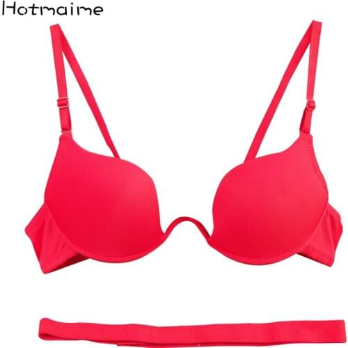 Top quality plunge bra seamless candy color womens lingerie push up underwire girl underwear sexy everyday hot bras 7 colors