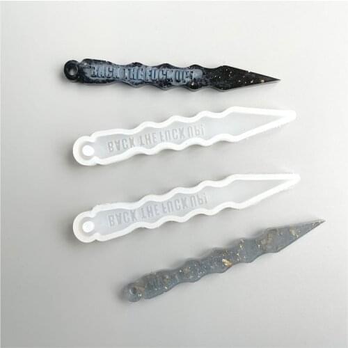 Diy Self Defense Keychain Mold Epoxy Resin Molds Resin Art Supplies Pendant Self-defense Keychain Silicone Molds For Crafts 3d