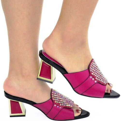 Doershow beautiful Italian Matching Shoes And Bag Set African Style Ladies Shoes And Bag To Match For Wedding Dress!!SDG1-10