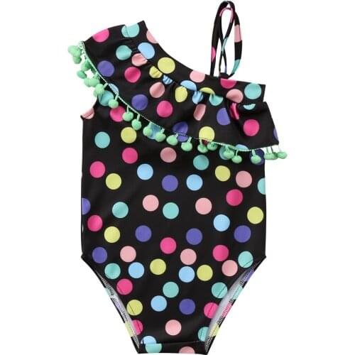 Emmababy Cute Kids Baby Girls Polka Dot Swimsuit Swimwear Bathing Suit Tankini Bikini Set Size 3-7T