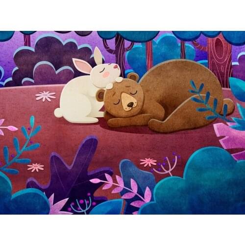 Hot Sale Cute Animals 5D DIY Poured Glue Diamond Painting Kits Scalloped Edge Art Canvas Unique Handcraft Gift For Child Decor