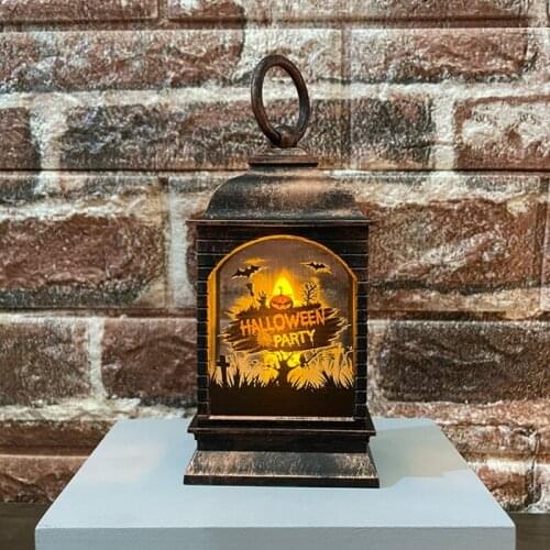 Halloween LED Candle Lanterns Lights Flameless Battery Operated Night Lights Outdoor Garden Decorations Hanging Lanterns