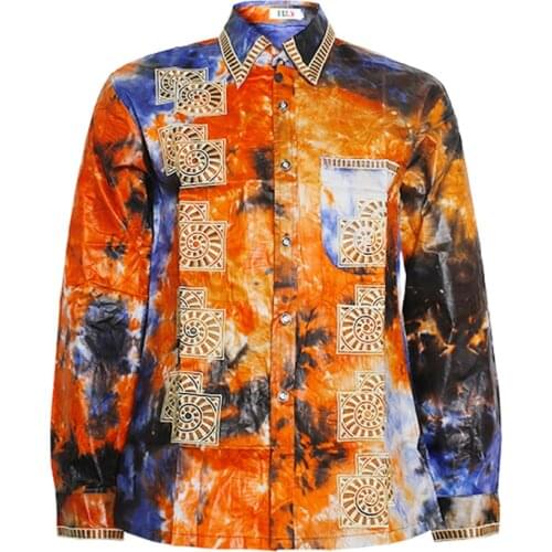 MD 2020 Dashiki Mens Shirts without pants African Print Embroidery Tops Bazin Riche Fashion Shirt Hippie Men Clothes Attire KC43