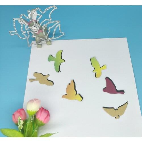 7 small birds metal cutting mold, scrapbook, photo frame, photo album decoration, DIY, handmade art