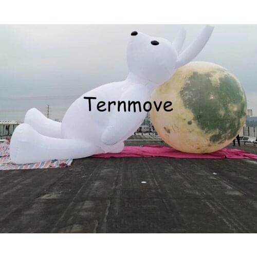 Rabbit air model moon rabbit inflatable model mid autumn festival air model luminous Rabbit Factory customization free shipping