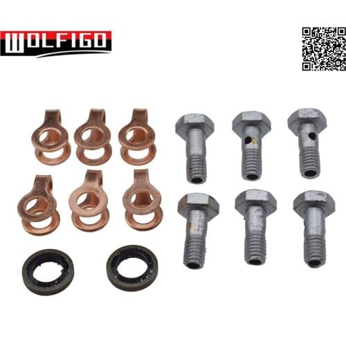 New Cummins Fuel Return Line Banjo Bolt Seal Set Fit For 1989-1998 Dodge Turbo 6BT 12V 3918188,3905307,3903380,4942278