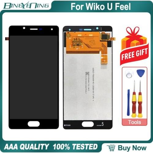 New Original For Wiko U Feel LCD&Touch screen Digitizer with frame display Screen module accessories Assembly Replacement Tools