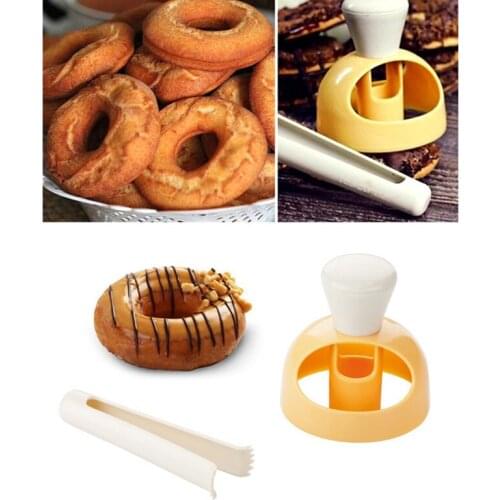 Plastic molde Waffle donuts Maker Cutter Round Shape Dispenser Cake Bread Desserts Bakery Mould Kitchen Dessert Tool