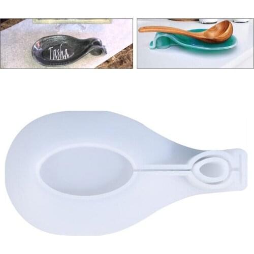 Spoon Holder Resin Mold Rolling Tray Kitchen Utensil Jewelry Holder Silicone Mould DIY Crafts Fruit Candy Plate Tool