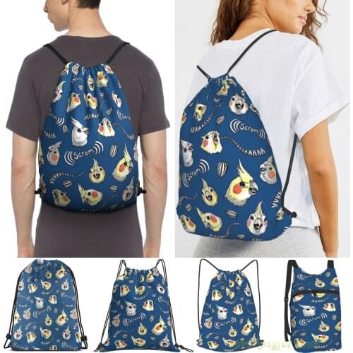 Men Sackpack Strap Bags Cockatiel Screm Women Purpose Drawstring Backpacks Outdoor Travel Backpacks For Gym Training Fitness Bag