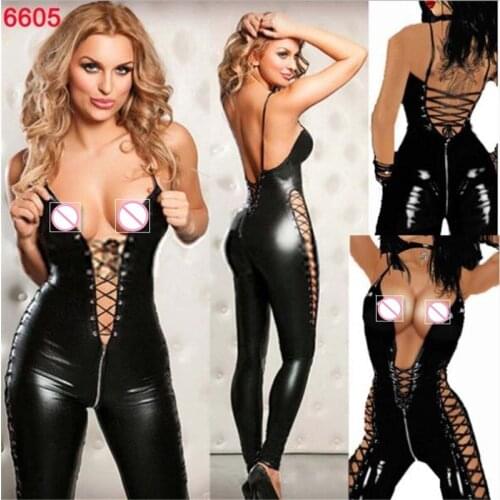 Sexy Bodystocking Sexy Lingerie Erotic Babydoll fetish body suit Underwear leather catsuit Costumes lenceria mujer crotchless