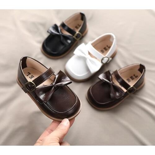 Spring Autumn Kids Shoes Leather Shoes For Girls Boys Non-slip Toddlers Mary Janes Baby Children Buckle Strap Flats Sneakers