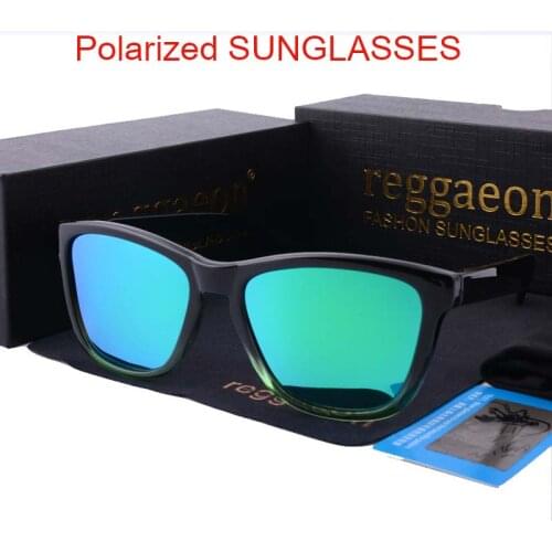 Reggaeon High quality Polarized Sunglasses Men Sun Glasses For Driving Sun Glasses Fashion Women Brand Designer Male green