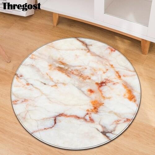 Thregost European Geometric Round Mats for Living Room Children Bedroom Play Rugs Microfiber Carpets Computer Chair Floor Mat