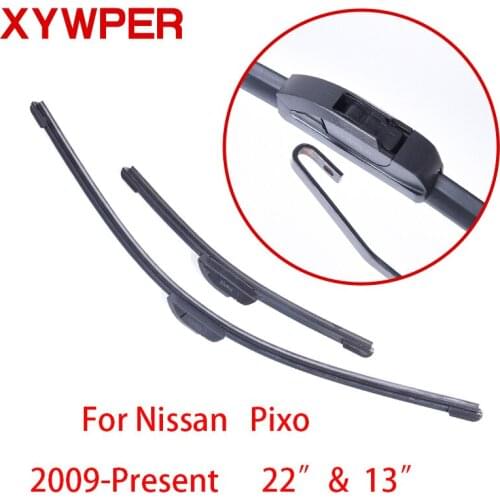XYWPER Wiper Blades for Nissan Pixo 2009 2010 2011 2012 2013-present 22"&13"Car AccessoriesSoft Rubber car windscreen wipers