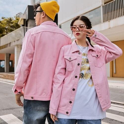 Zoenova Pink Denim Jacket Mens Womens Coat 2021 Fashion Streetwear Oversize Black Jackets Casual Couple Jacket Size 8xl 7xl