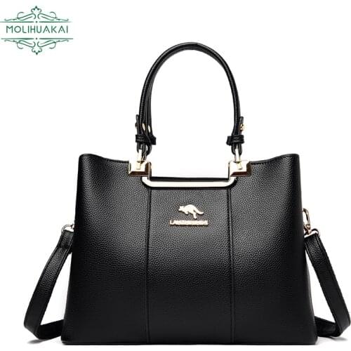 High Quality Ladies PU Leather Shoulder Bag Fashion Designer Bag Bolsa Feminina Large Capacity Handbag Shopping Bags For Women