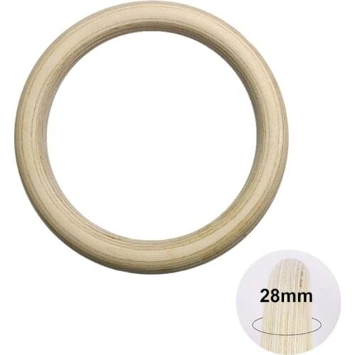 1pcs Gym Rings, Wooden Gymnastic Rings Fitness Heavy Duty Gym Training Ring Equipment for Cross-Training Workout