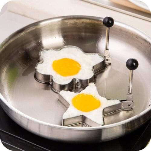 1Pcs Fashion Frying egg molds Creative kitchen Fried egg model Heart-shaped thickening stainless steel Fried egg molds