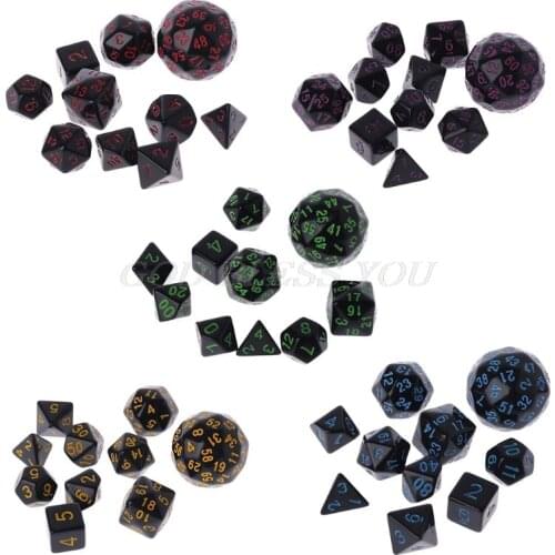 10 Pcs/Set Game Dice Multi Sided Dices Mixing Party Games Club Gifts Creative Adult Children For Dungeon D & D Games Play Dice