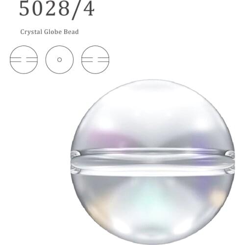 1 pieces) 100% ORIGINAL crystals from Swarovski 5028/4 Crystal Globe Bead Austria loose rhinestone beads for Diy jewelry making