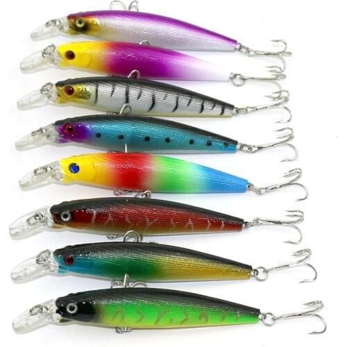 16pcs New Minnow Fishing Lure 11.5cm 15.2g 4# Hooks Hard Plastic Swim Bait Isca Artificial Fishing Tackle Carp Fishing Lures