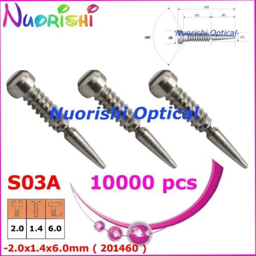 S03A 2.0x1.4x6.0mm 10000pcs Glasses Eyewear Spectacle Accessories Spring Hinge Screws free shipping