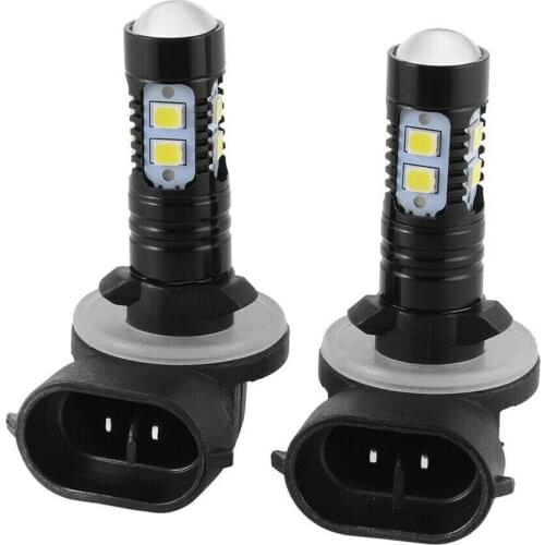 2pcs 881 Led Fog Light Driving Bulb 12/24v Fog Lamp Headlamp 1600lm White 6000k Car Headlight Car Replacement Accessories