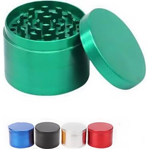 4-layer Aluminum Herbal Herb Tobacco Grinder Smoke Grinders Metal Smoke Solid Color Herb Weeds Grinder Cigarette Accessories NEW