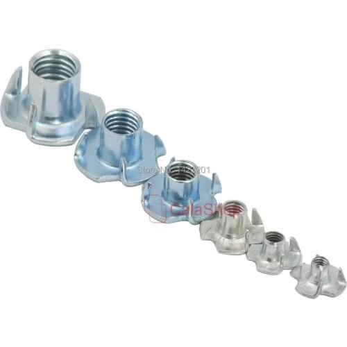 50 Pcs / Lot M4 M5 M6 M8 M10 M12 Metric Metal Flat Head 4 claw Insert Rivet Nut Rivnut