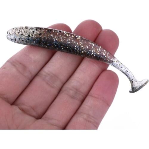 6pcs Easy Shiner Fishing Lures 100mm Wobblers Carp Fishing Soft Lures Silicone Artificial Double Color Baits