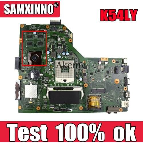 Akemy K54LY Laptop motherboard For Asus K54L K54LY X54H X54H K54HR X54H Test original mai'nboard REV2.1/2.0 PM